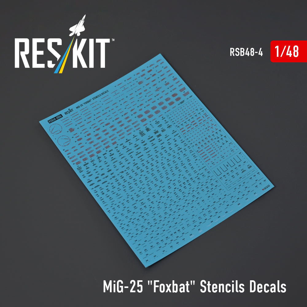 Mikoyan MiG-25 'Foxbat' Stencils Decals (designed to be used with ICM UA UK and Kitty Hawk Models Models kits)