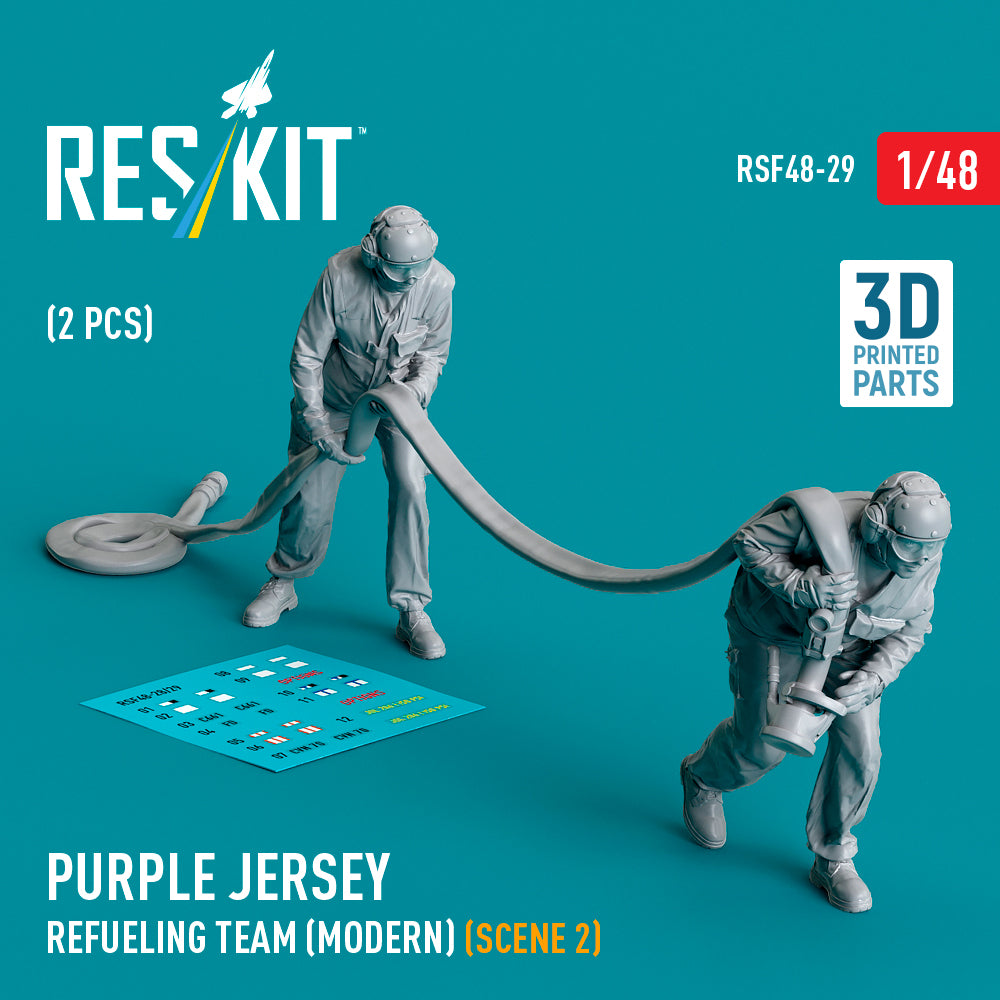 Purple jersey refuelling team (modern) (scene 2) (2 pcs) (3D-Printed)