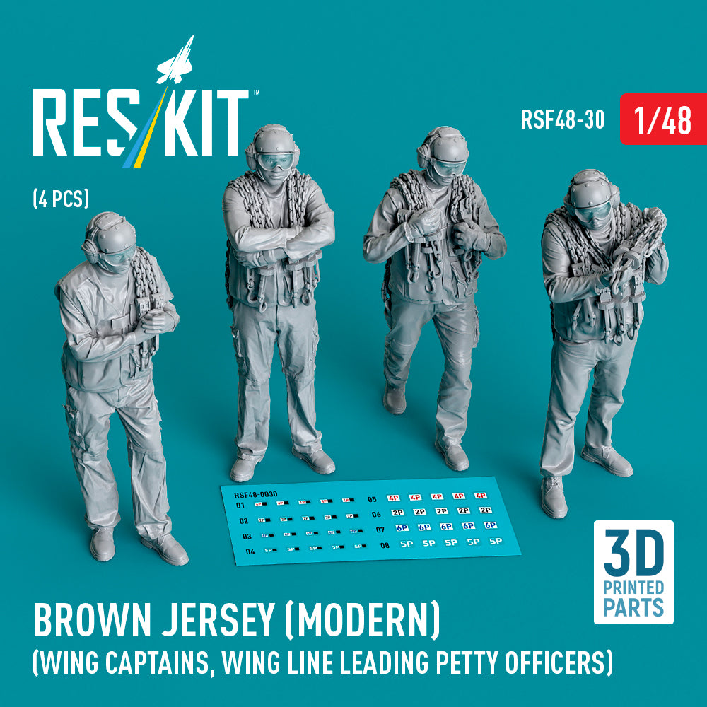 Brown jersey (modern) (Wing Captains, Wing Line Leading Petty Officers) (4 pcs) (3D-Printed)