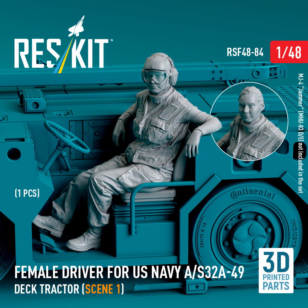 Female driver for US NAVY A/S32A-49 Deck Tractor (scene 1) (1 pcs) (3D-Printed)