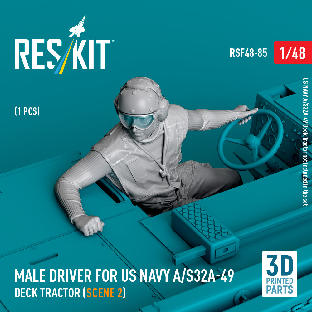 Male driver for US NAVY A/S32A-49 Deck Tractor (scene 2) (1 pcs) (3D-Printed)