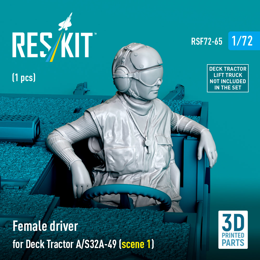 Female driver for Deck Tractor A/S32A-49 (scene 1) (1 pcs) (3D-Printed) (designed to be used with Reskit kits)