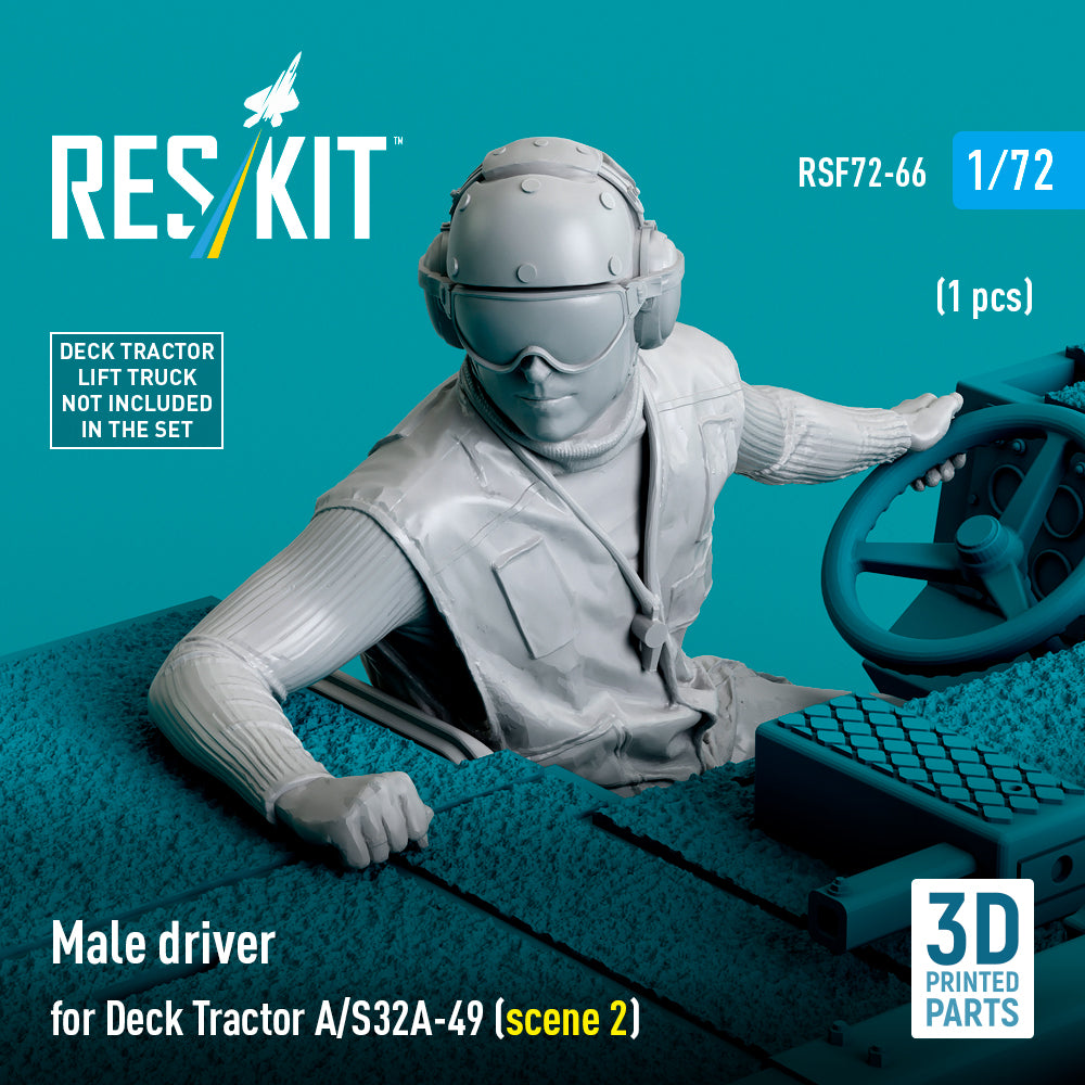 Male driver for Deck Tractor A/S32A-49 (scene 2) (1 pcs) (3D-Printed) (designed to be used with Reskit kits)