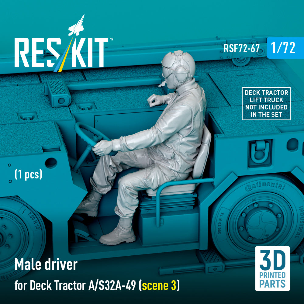 Male driver for Deck Tractor A/S32A-49 (scene 3) (1 pcs) (3D-Printed) (designed to be used with Reskit kits)