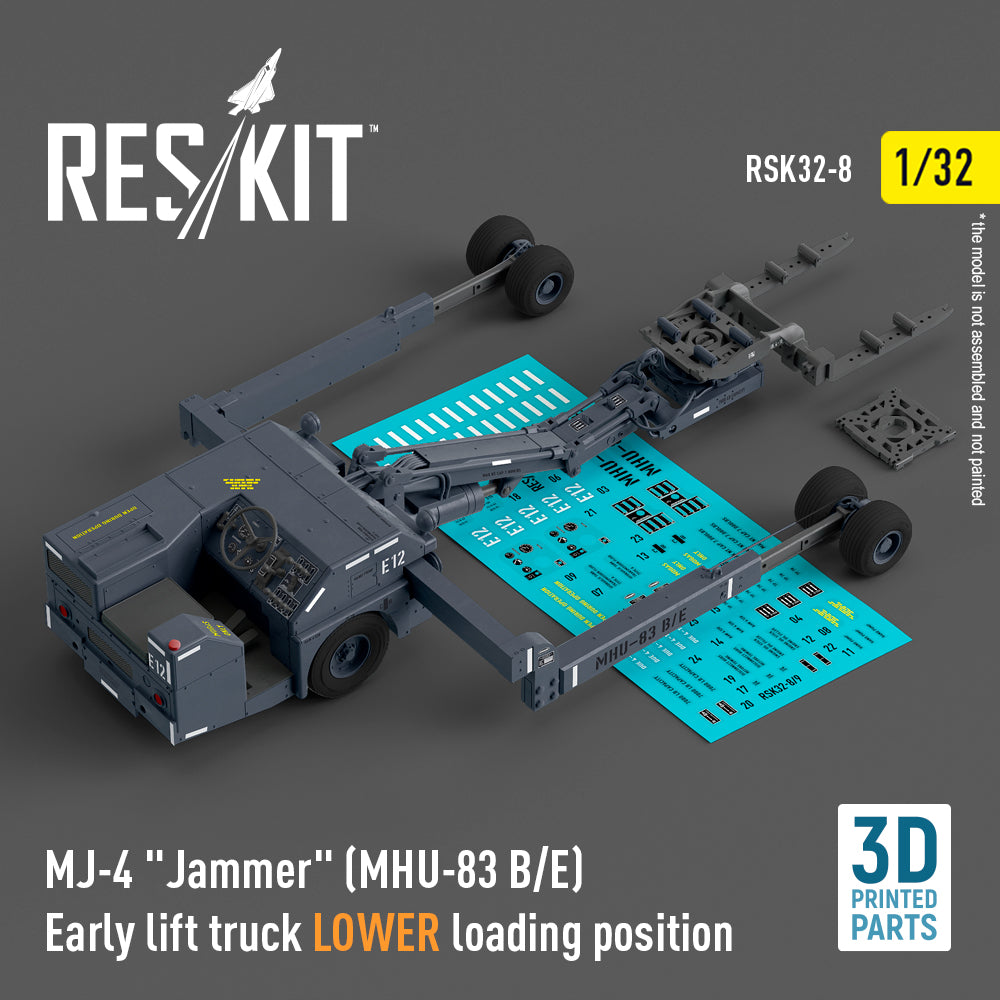 MJ-4 Jammer (MHU-83 B/E) Early lift truck LOWER loading position (3D-Printed model kit)