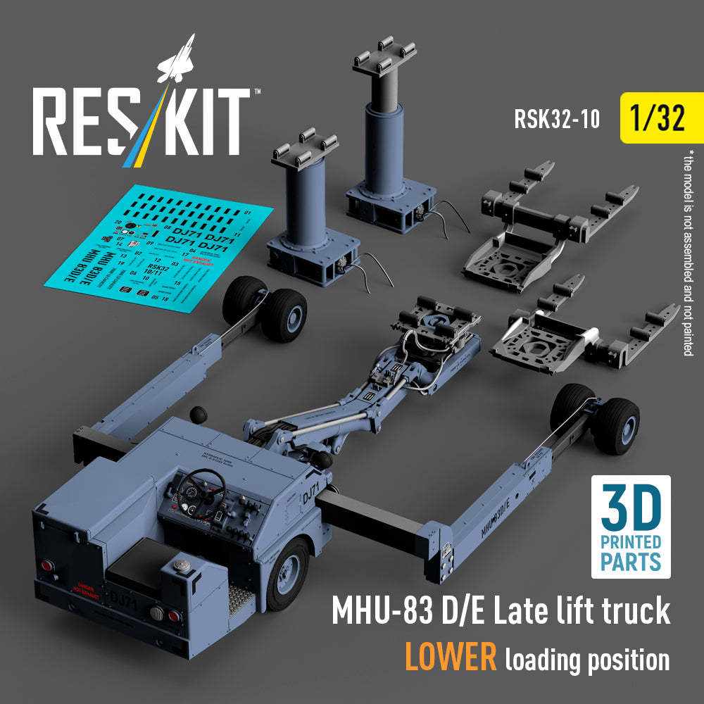 MHU-83 D/E Late lift truck LOWER loading position (3D-Printed model kit)
