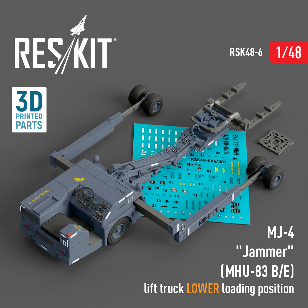 MJ-4 Jammer (MHU-83 B/E) Early lift truck LOWER loading position (3D-Printed model kit)
