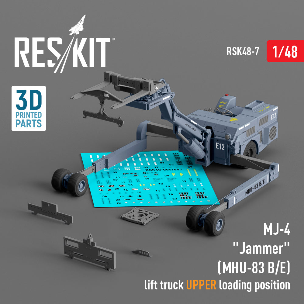 MJ-4 Jammer (MHU-83 B/E) Early lift truck UPPER loading position (3D-Printed model kit)