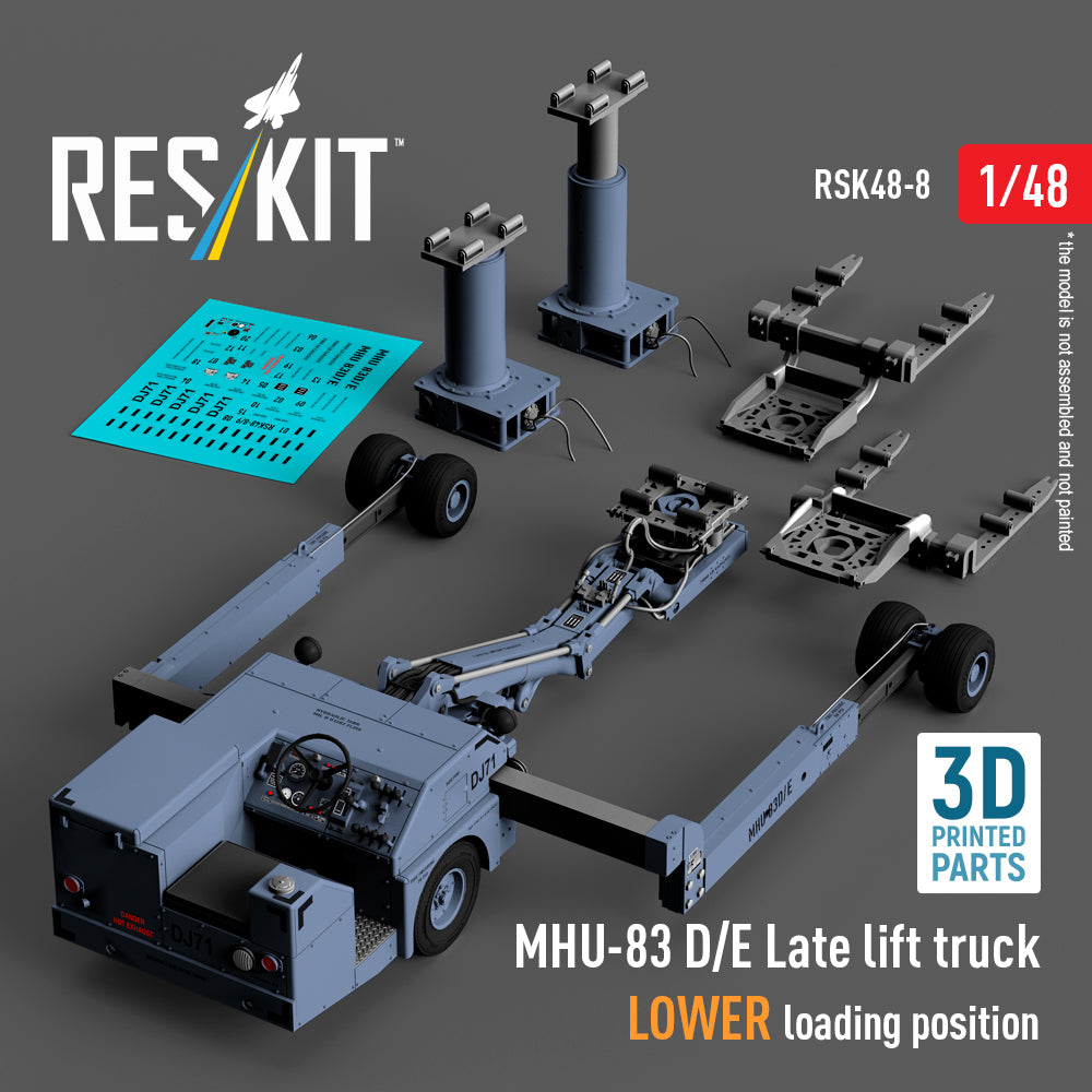 MHU-83 D/E Late lift truck LOWER loading position (3D-Printed model kit)