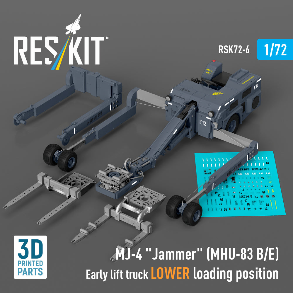 MJ-4 'Jammer' (MHU-83 B/E) Early lift truck LOWER loading position (3D-Printed model kit)