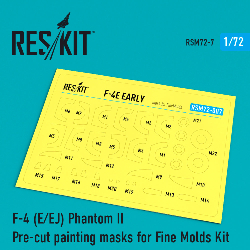 McDonnell F-4E/F-4EJ) Phantom II Pre-cut painting masks (designed to be used with Fine Mold kits)