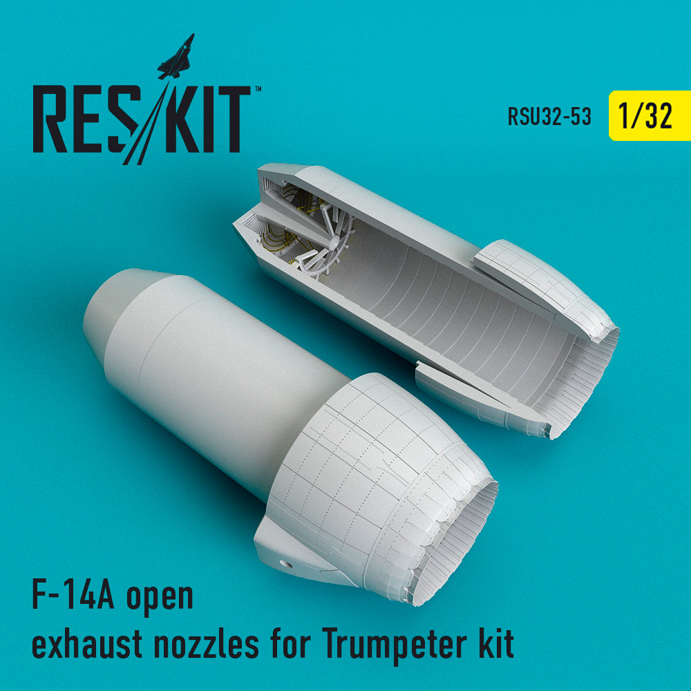 Grumman F-14A Tomcat open exhaust nozzles for (designed to be used with Trumpeter kits) (Reskit sold out August 2024)