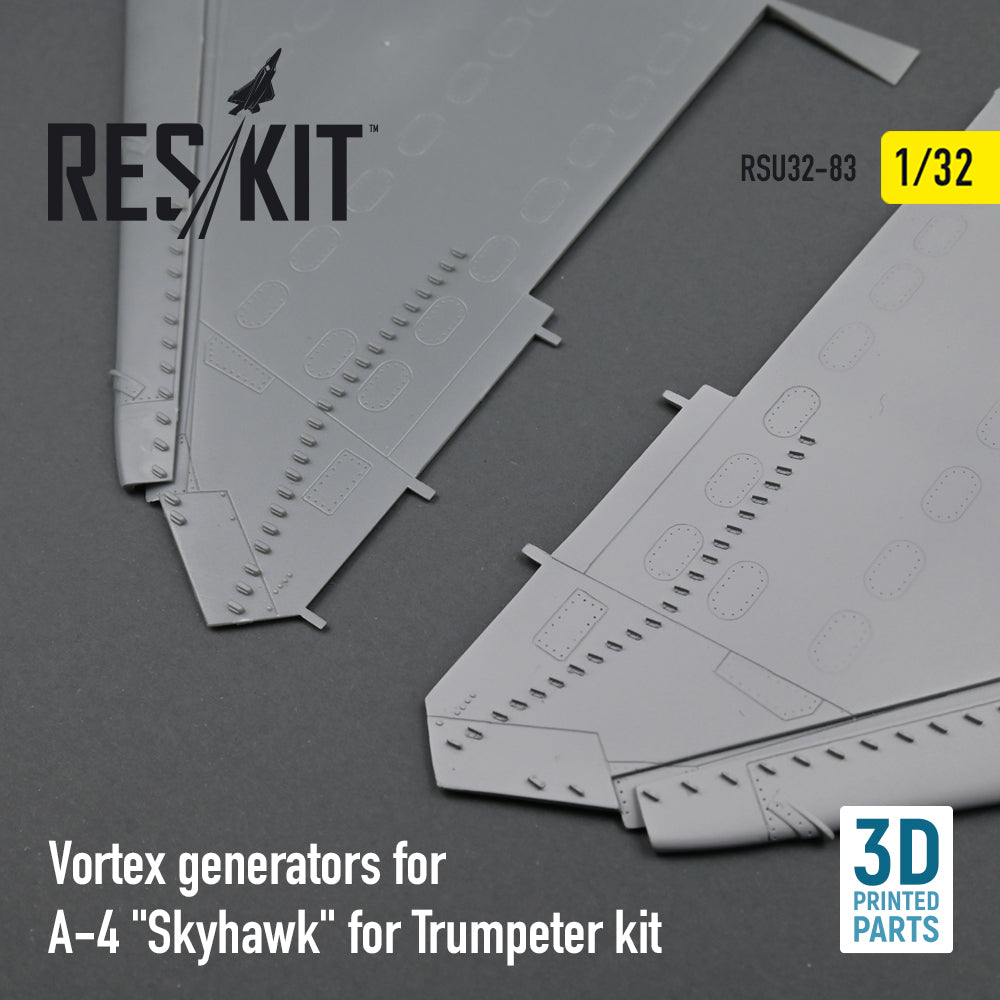 Vortex generators for Douglas A-4E Skyhawk (designed to be used with Trumpeter kits) (3D-Printed)