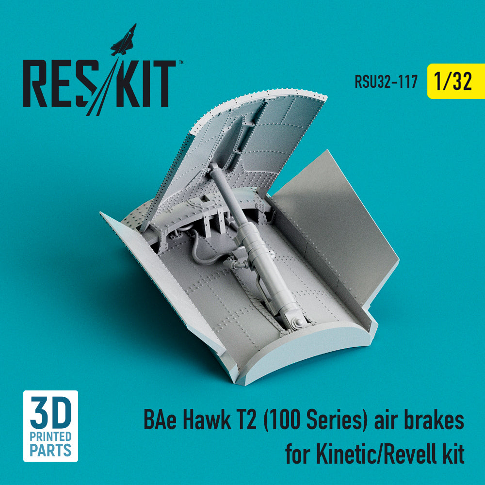 BAe Hawk T2 (100 Series) air brakes for Kinetic/Revell kit 3D-Printed)