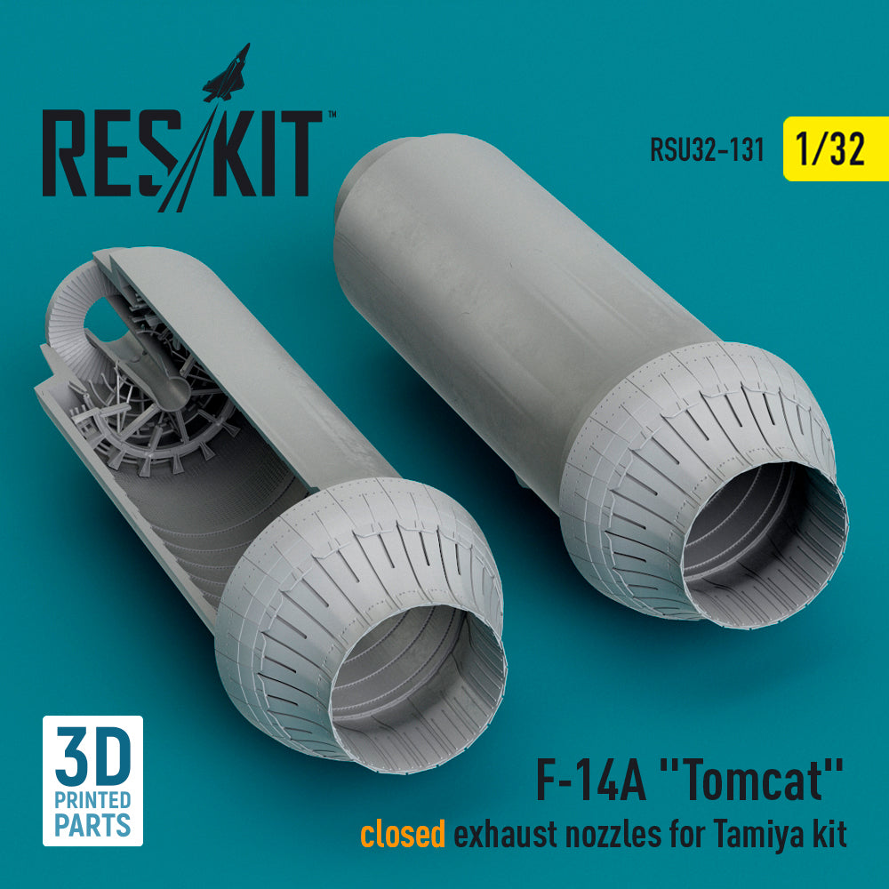 Grumman F-14A Tomcat closed exhaust nozzles (designed to be used with Tamiya kits) (3D-Printed) (ResKit sold out February 2026)