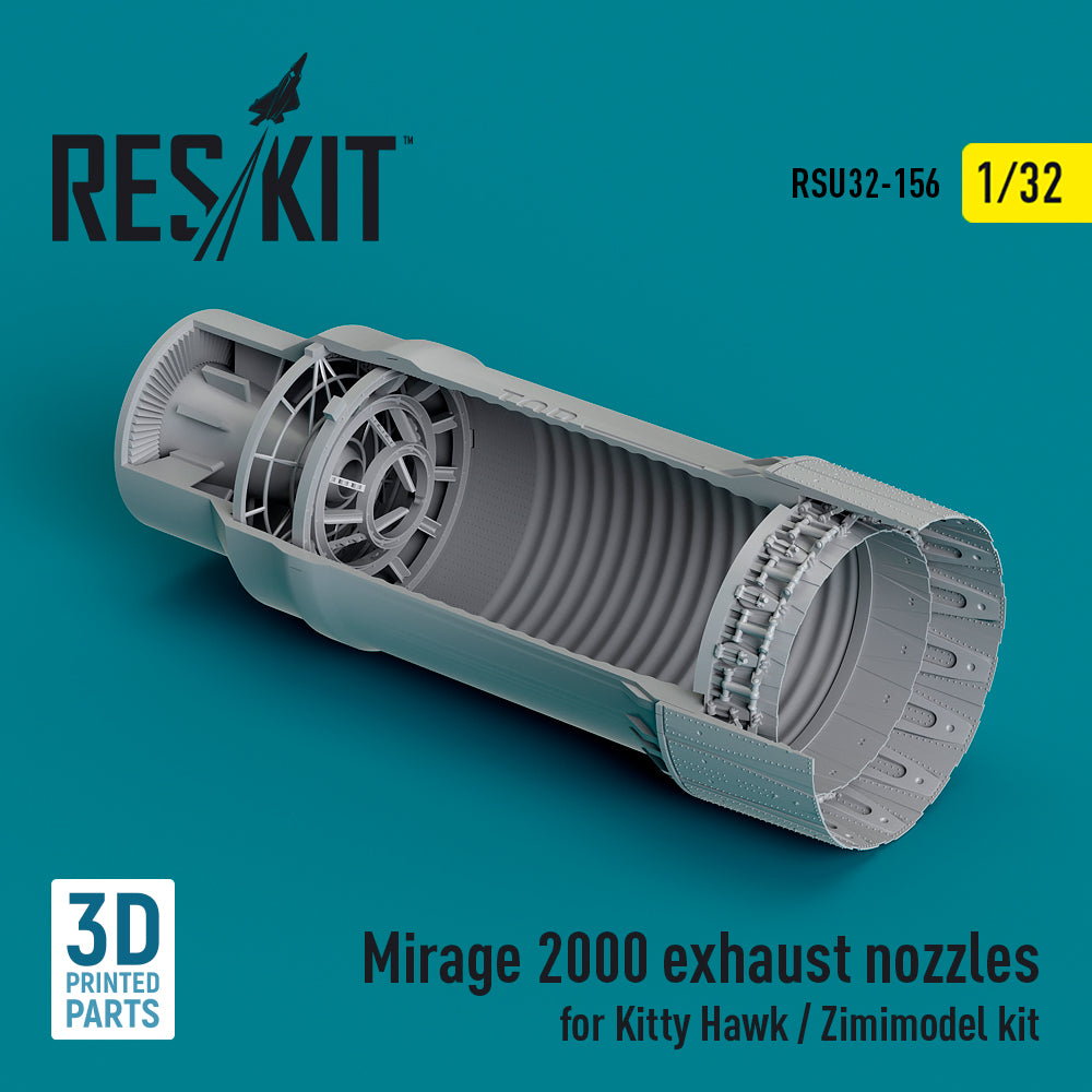 Dassault_Mirage 2000 exhaust nozzle (designed to be used with Kitty Hawk Models Models and Zimi Model kits) (3D-Printed)