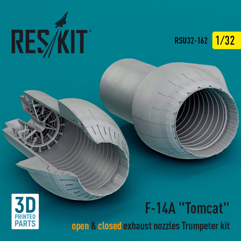 Grumman F-14A Tomcat open & closed exhaust nozzles Trumpeter kit (3D-Printed)