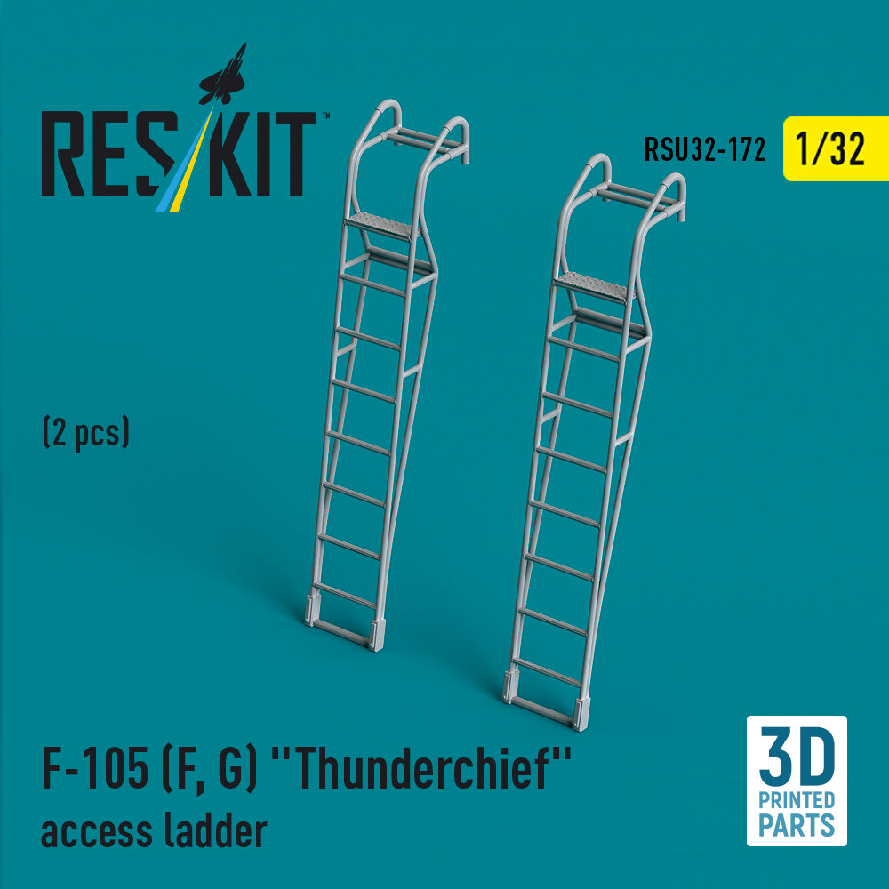 Republic F-105F/F-105G Thunderchief access ladders (2 pcs) (3D-Printed) (designed to be used with Trumpeter kits)