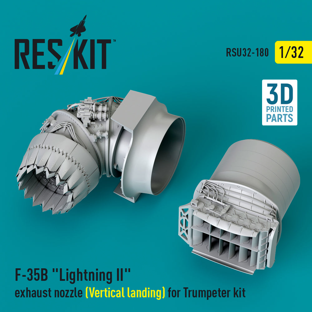 Lockheed-Martin F-35B Lightning II exhaust nozzle (Vertical landing) (designed to be used with Trumpeters kits) (3D-Printed)