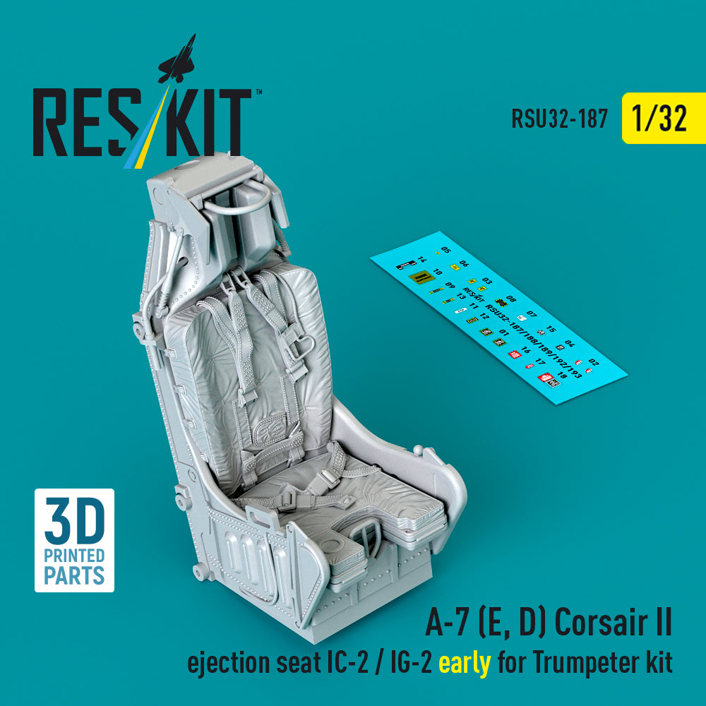 LTV A-7D/LTV A-7E Corsair II ejection seat IC-2 / IG-2 early (designed to be used with Trumpeter kits) (3D-Printed)