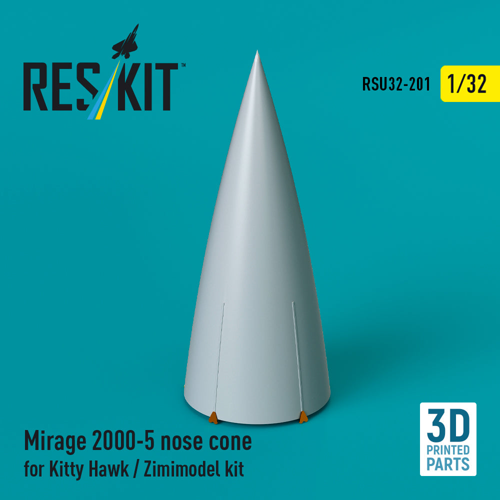Dassault_Mirage 2000-5 nose cone (designed to be used with Kitty Hawk Models and Zimi Model kits) 3D-Printed