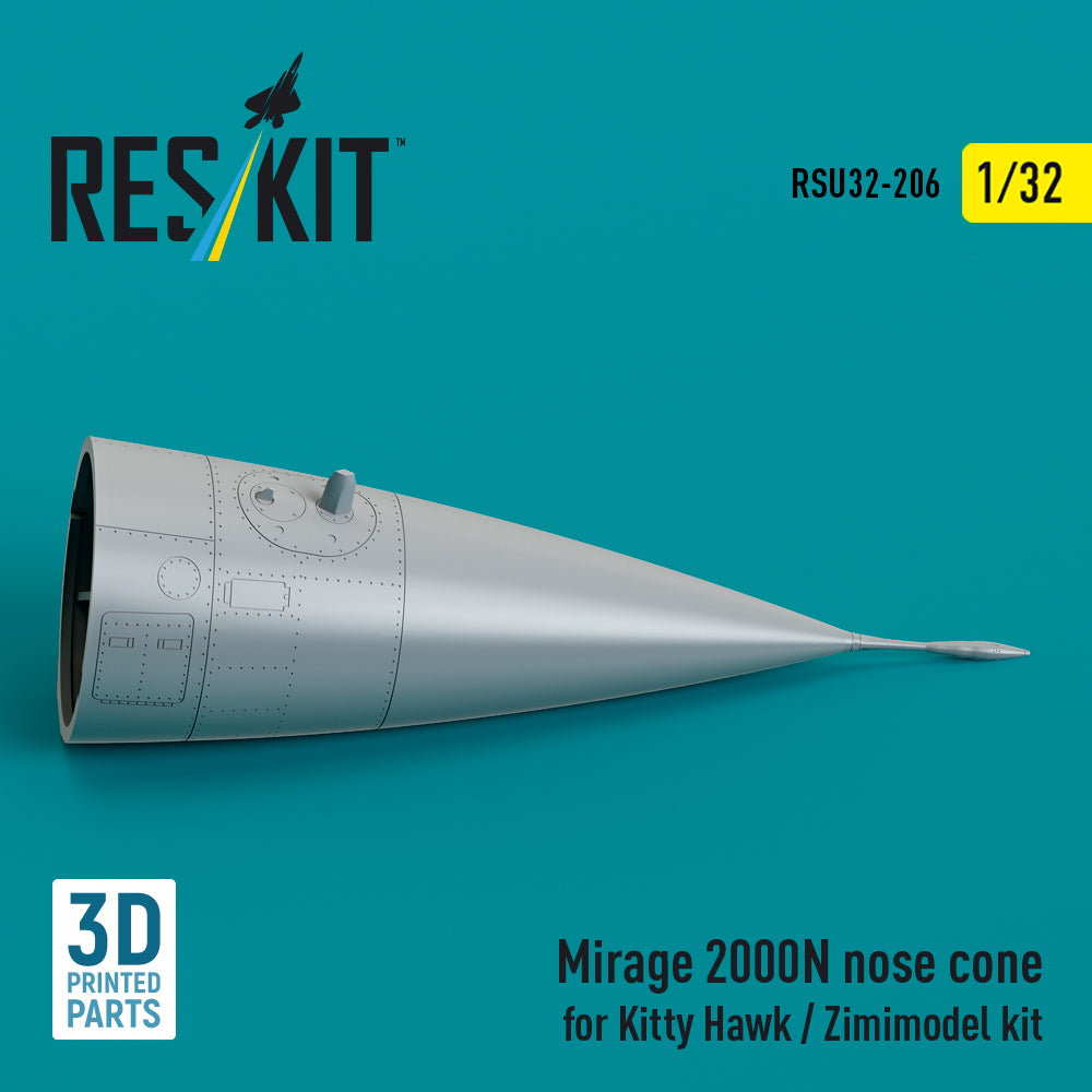 Dassault_Mirage 2000N nose cone (designed to be used with Kitty Hawk Models and Zimi Model kits) 3D-Printed