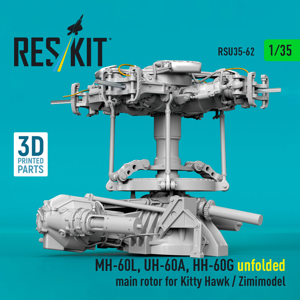 Unfolded main rotor – mission-ready configuration with precise blade profiles (designed to be used with Kitty Hawk Models and Zimi Model kits)