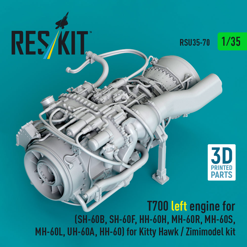 Left engine – complete powerplant detail (designed to be used with Kitty Hawk Models and Zimi Model kits)
