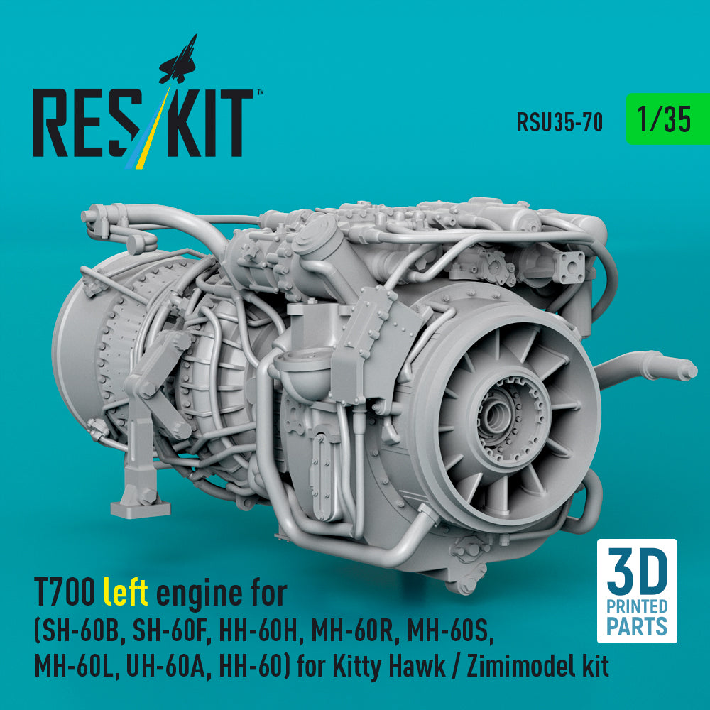 Left engine – complete powerplant detail (designed to be used with Kitty Hawk Models and Zimi Model kits)