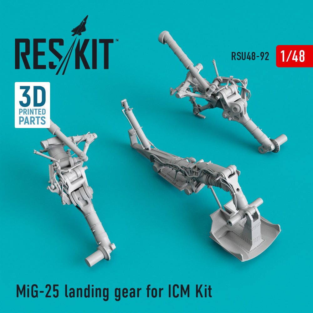 Mikoyan MiG-25 landing gear (designed to be used with ICM UA UK kits)