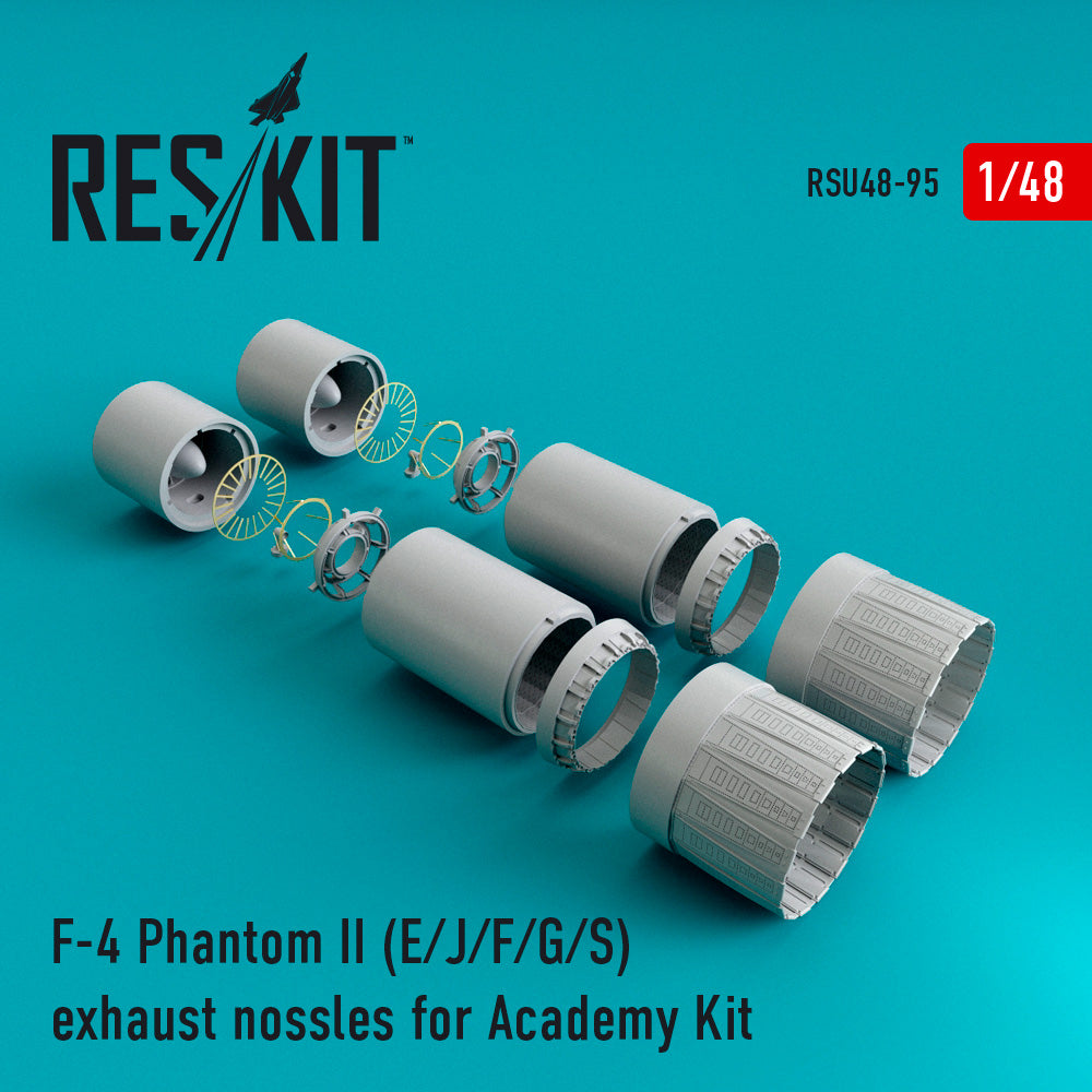 McDonnell F-4 Phantom II (F-4E F-4F/F-4G/F-4S) exhaust nozzles (designed to be used with Academy kits) WILL BE REPLACED BY A 3D-Printed SET IN THE NEAR FUTURE.