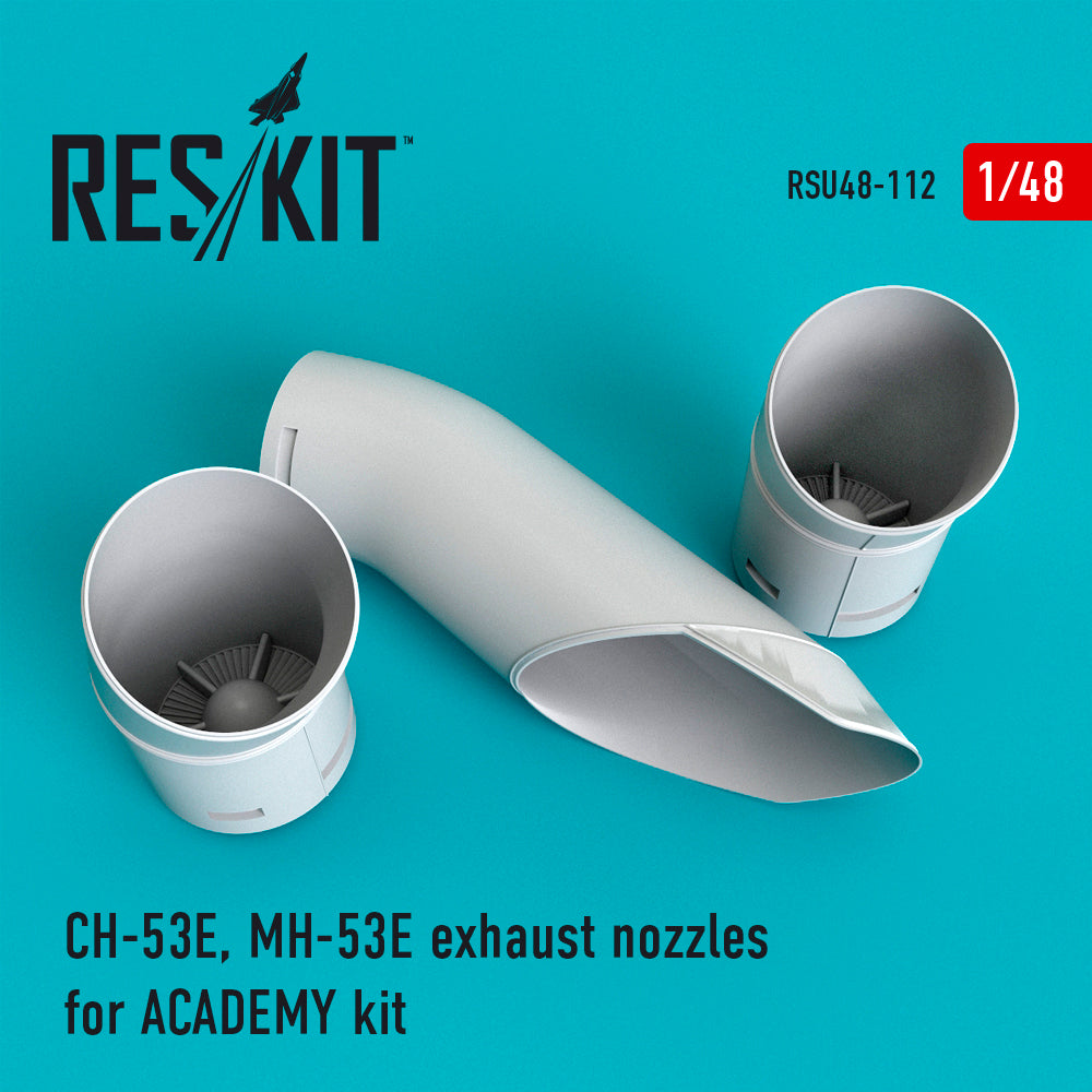 Sikorsky CH-53E, MH-53E exhaust nozzles (designed to be used with Academy kits)(Reskit sold out July 2025)