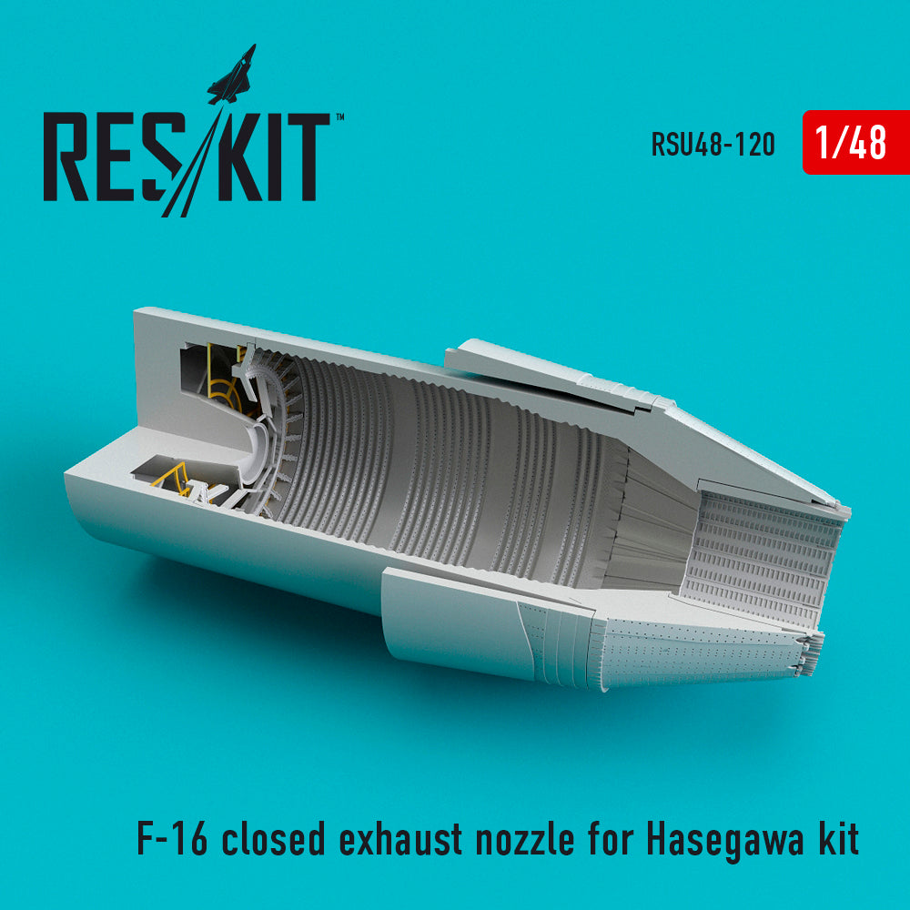 Lockheed-Martin F-16C (F100-PW) closed exhaust nozzle (designed to be used with Hasegawa kits)(discontinued by Reskit June 2025)