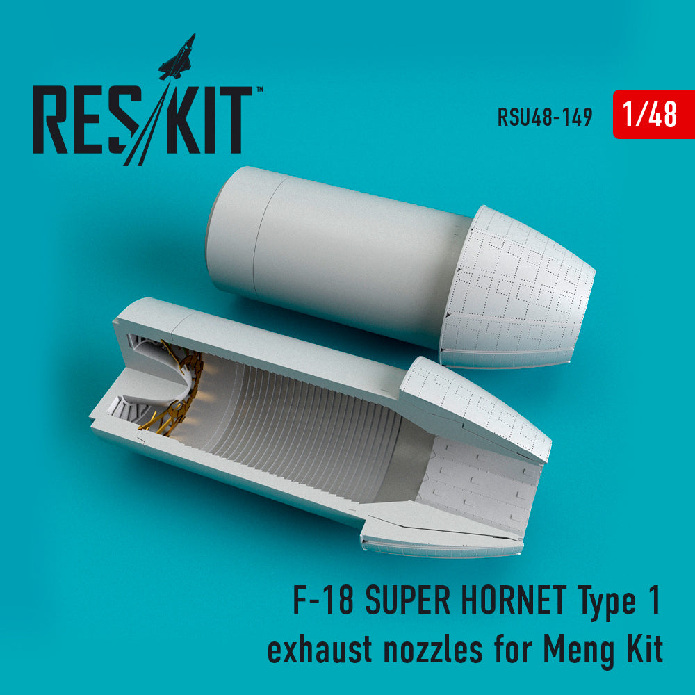 Boeing F/A-18E Super Hornet SUPER HORNET Type 1 exhaust nozzles (designed to be used with Meng Models kits)(Reskit sold out March 2025)