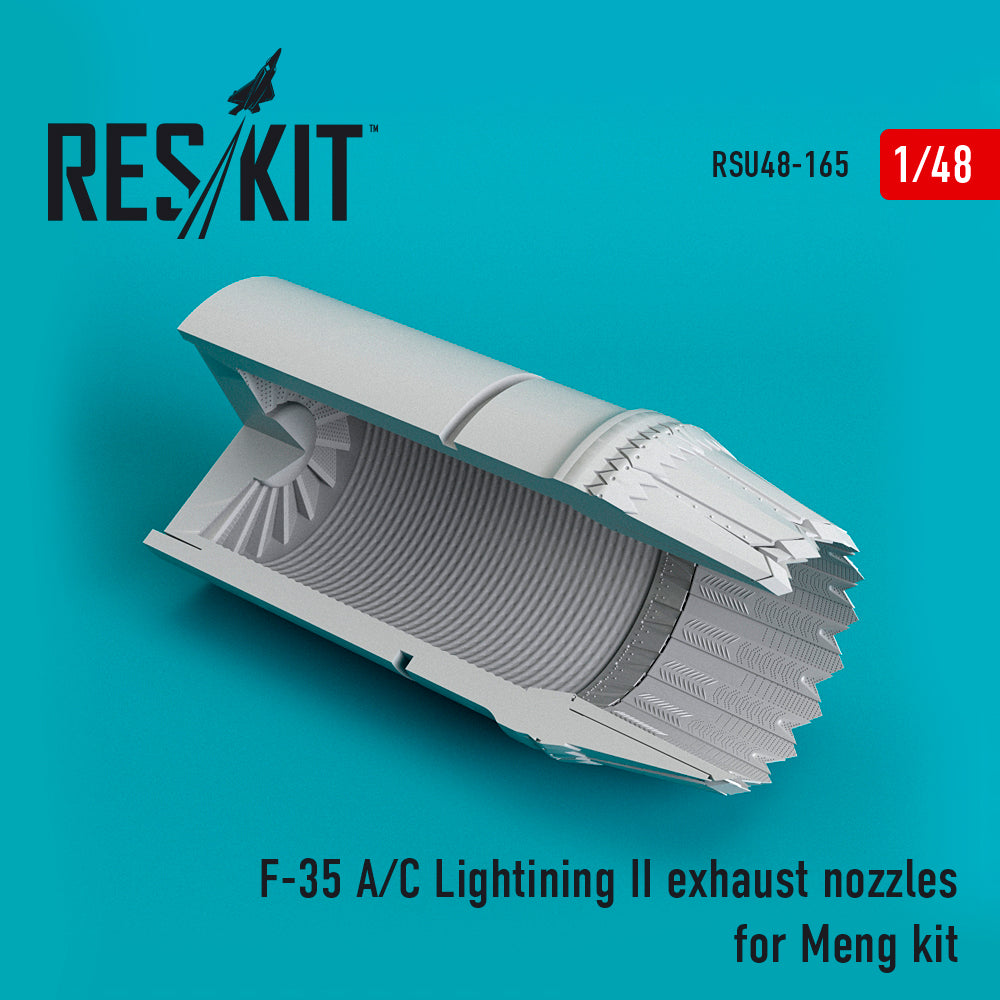 Lockheed-Martin F-35A/Lockheed-Martin F-35C) Lightning II exhaust nozzles (designed to be used with Meng Model kits)