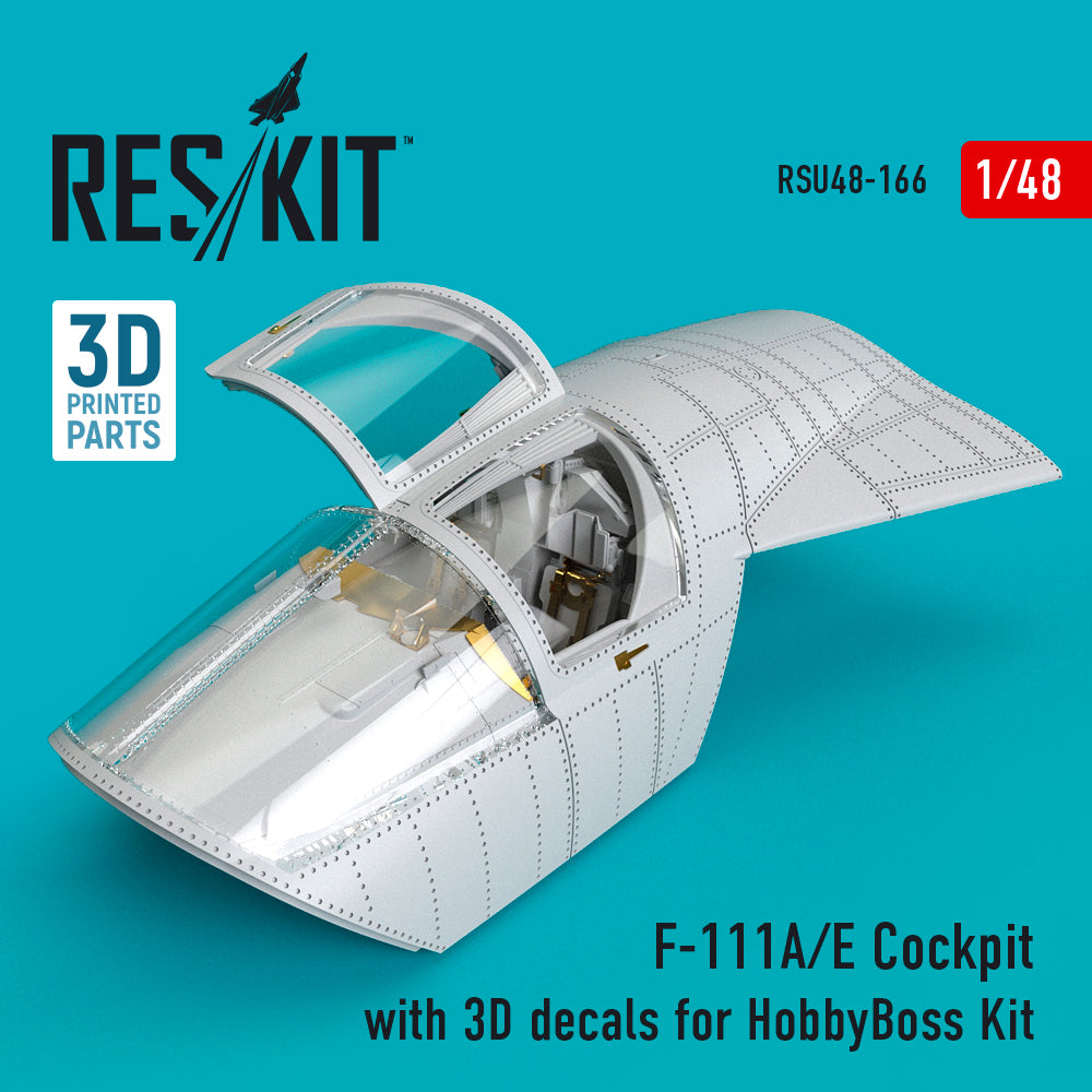 General-Dynamic F-111A/E Cockpit with (3D- Printed decals) (designed to be used with Hobby Boss kits)