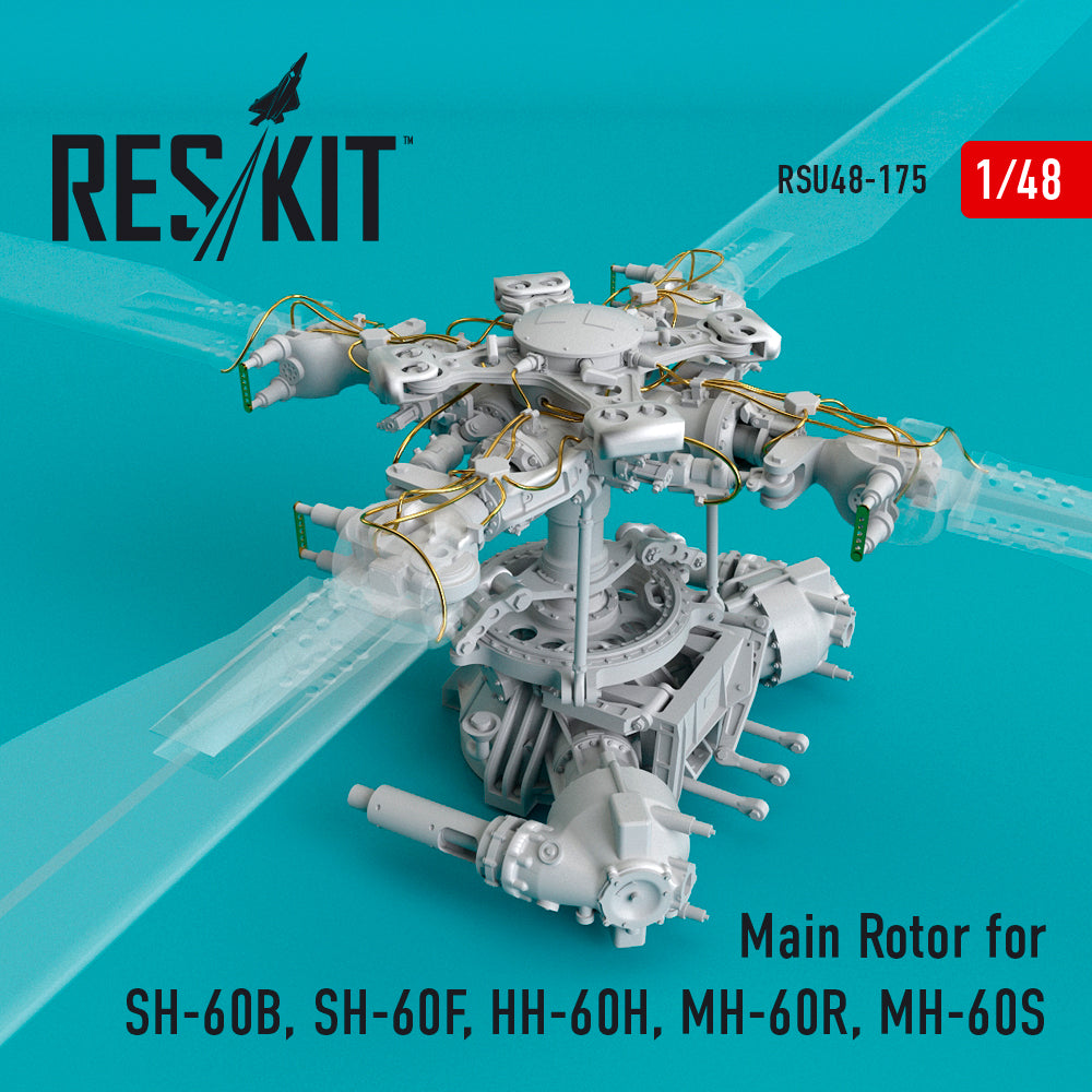 Main Rotor for Sikorsky SH-60B, SH-60F, HH-60H, MH-60R, MH-60S (designed to be used with Italeri and Revell kits)(Reskit sold out July 2025)