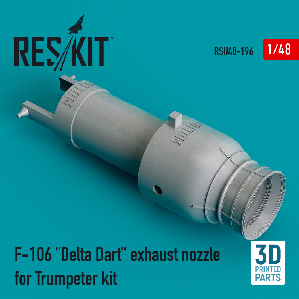 Convair F-106A Delta Dart exhaust nozzle (designed to be used with Trumpeter kits) 3D-Printed)