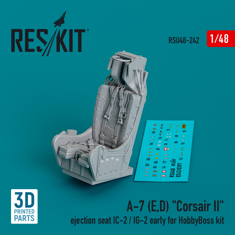 LTV A-7D/A-7E Corsair ejection seat IC-2 / IG-2 early (designed to be used with Hobby Boss kits) (3D-Printed)