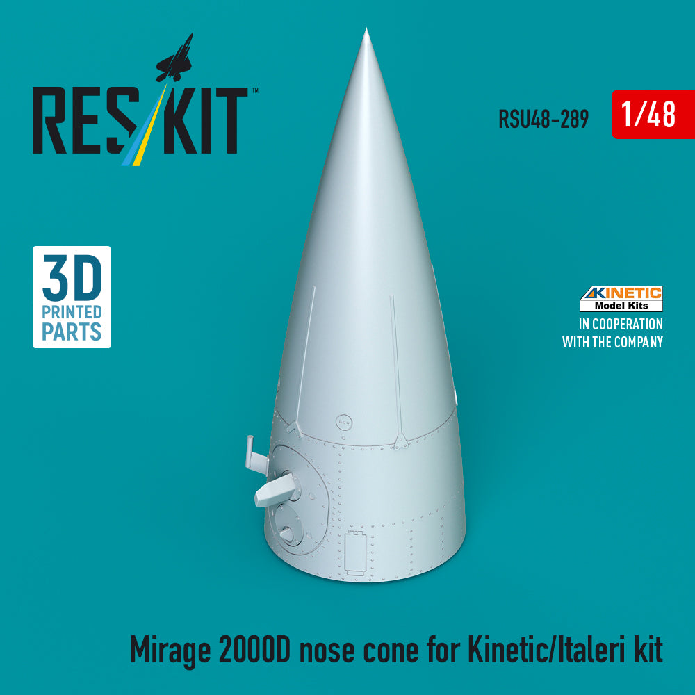 Dassault_Mirage 2000D nose cone for Kinetic/Italeri kits (designed to be used with Italeri and Kinetic Model kits) 3D-Printed