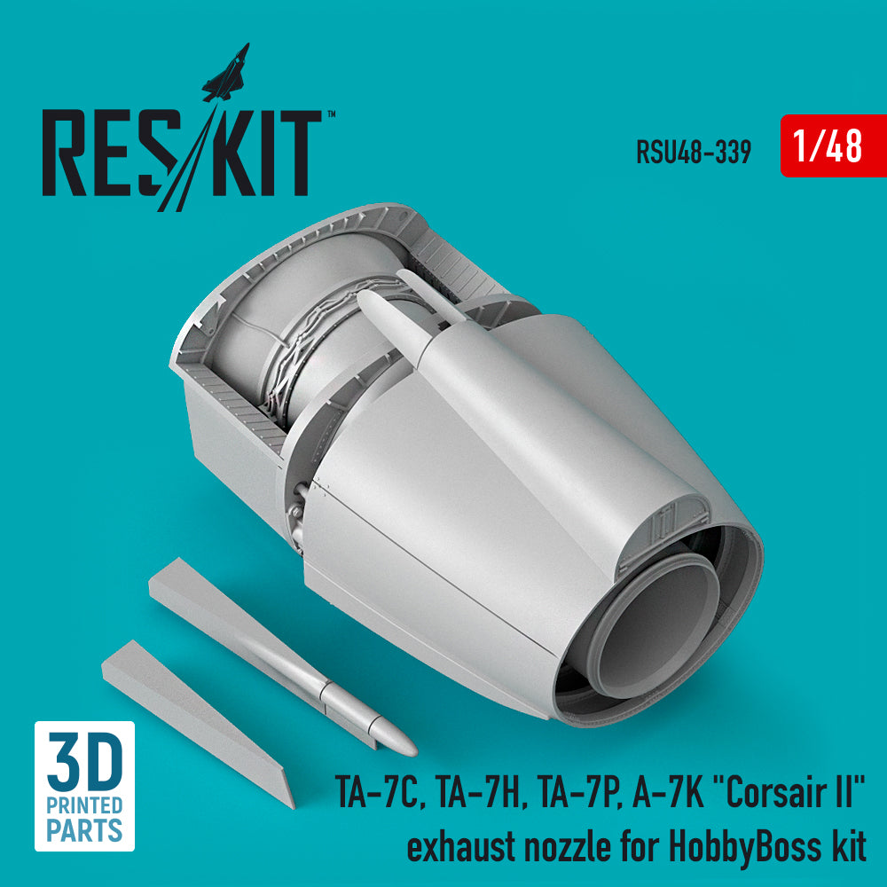 LTV TA-7C, TA-7H, TA-7P, A-7K Corsair II exhaust nozzle (designed to be used with Hobby Boss kits) 3D-Printed