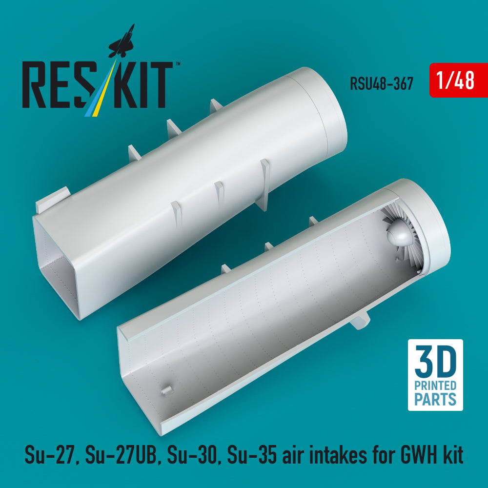 Sukhoi Su-27, Sukhoi Su-27UB,30,35 air intakes (designed to be used with Great Wall Hobby kits) 3D-Printed
