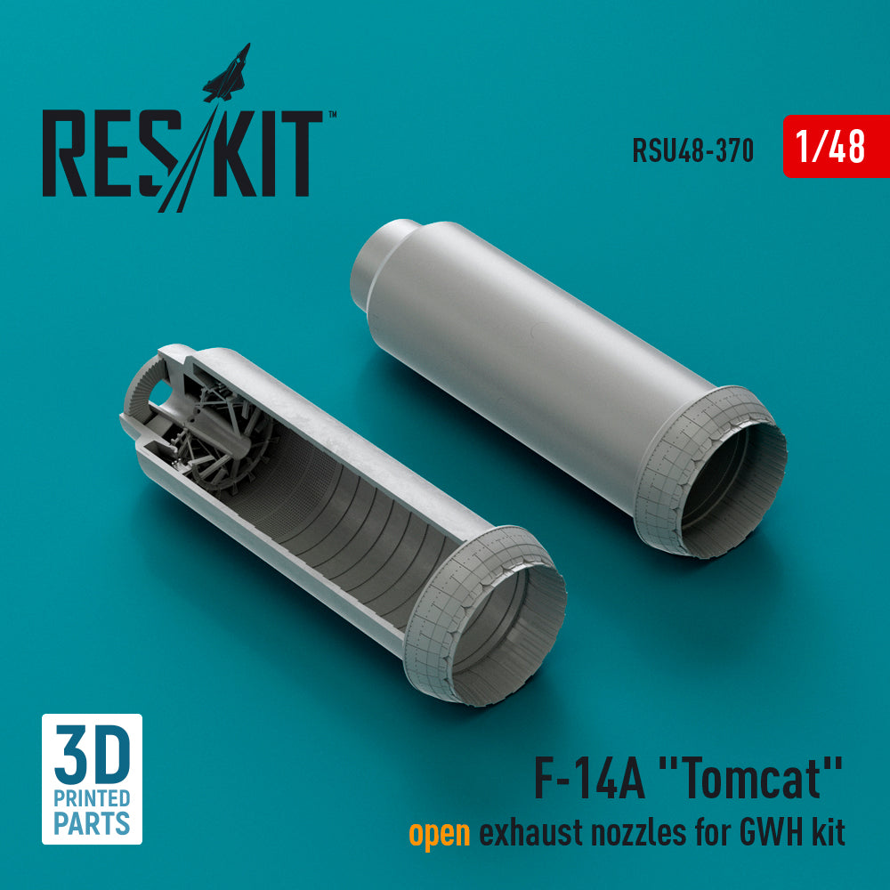 Grumman F-14A Tomcat open exhaust nozzles (designed to be used with Great Wall Hobby kits) (3D-Printed)