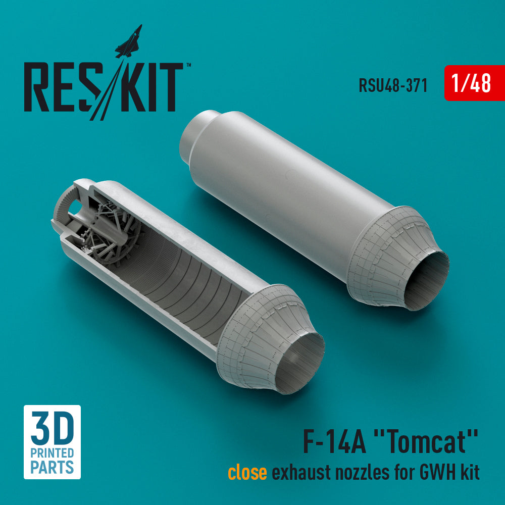 Grumman F-14A Tomcat close exhaust nozzles (designed to be used with Great Wall Hobby kits) (3D-Printed)