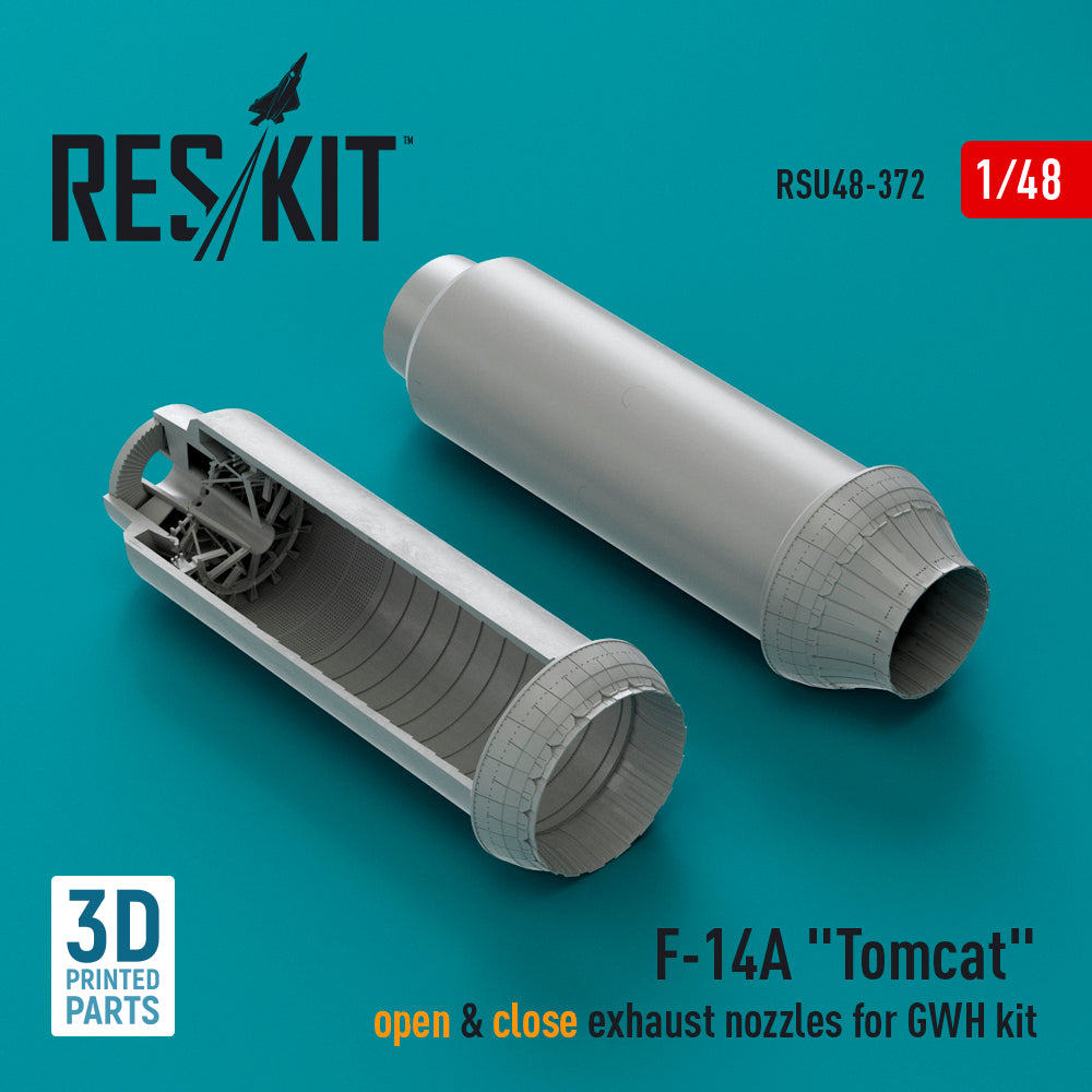 Grumman F-14A Tomcat open & close exhaust nozzles (designed to be used with Great Wall Hobby kits) (3D-Printed)