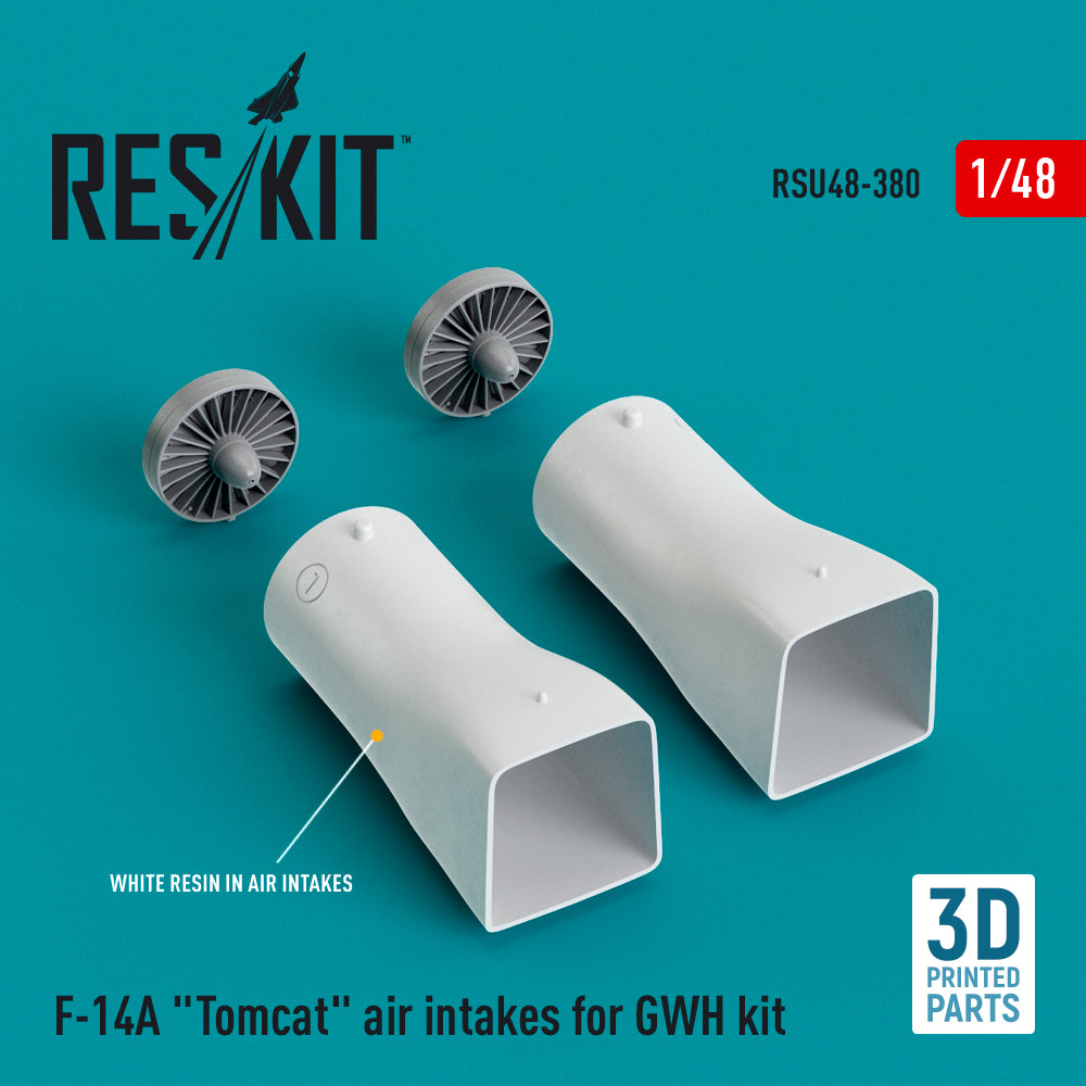 Grumman F-14A Tomcat air intakes (designed to be used with Great Wall Hobby kits) (3D-Printed)