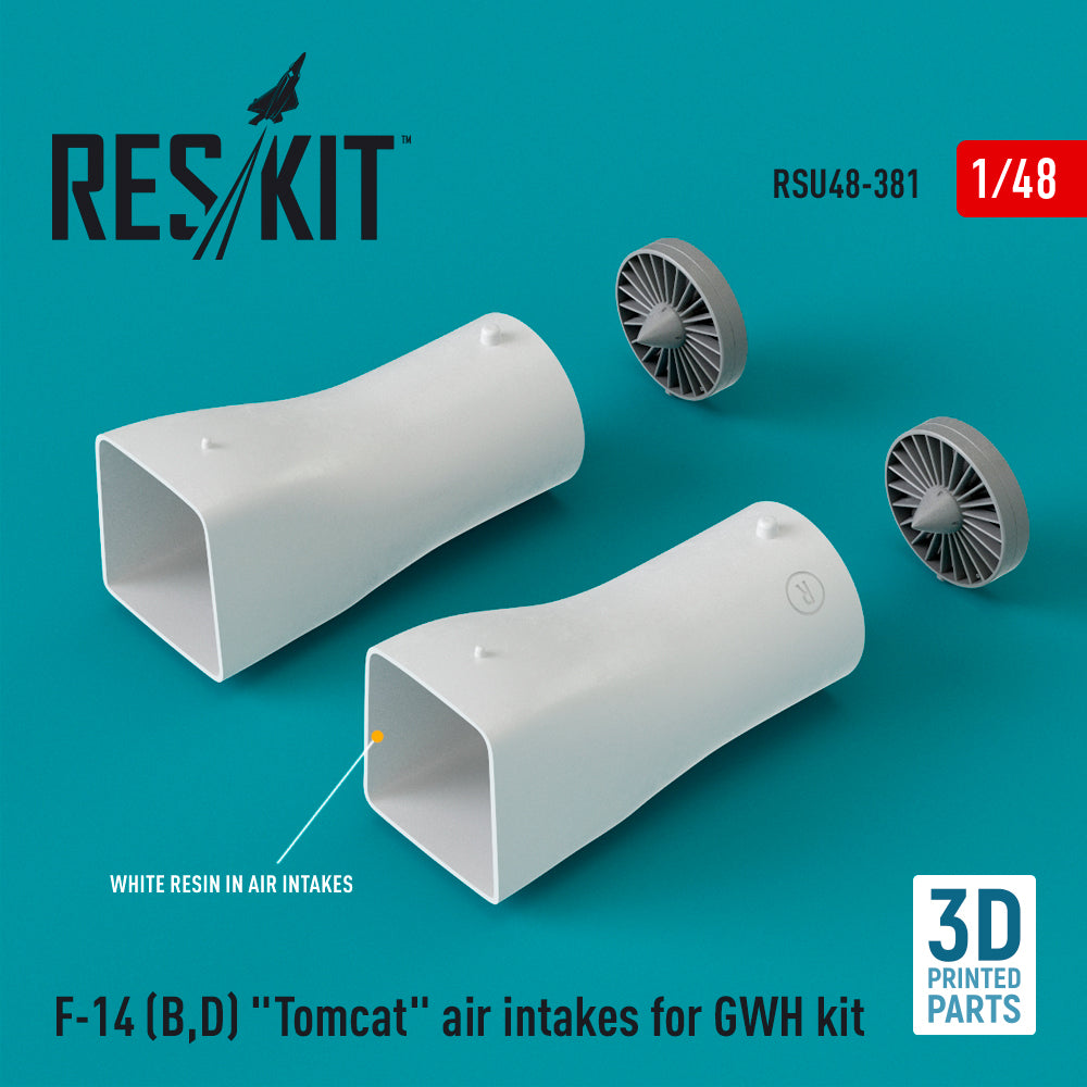 Grumman F-14B/Grumman F-14D) Tomcat air intakes (designed to be used with Great Wall Hobby kits) (3D-Printed)