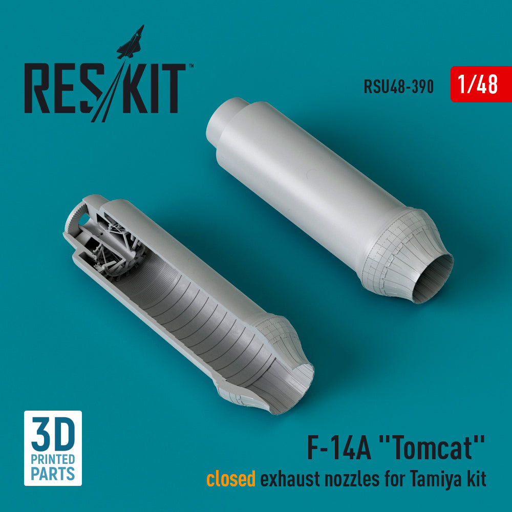 Grumman F-14A Tomcat closed exhaust nozzles (designed to be used with Tamiya kits) (3D-Printed)
