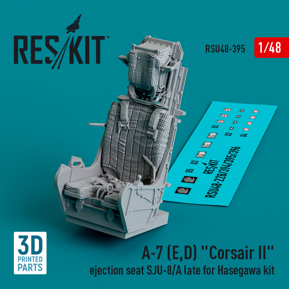 LTV A-7D/A-7E Corsair ejection seat SJU-8/A late(designed to be used with Hasegawa kits) (3D-Printed)