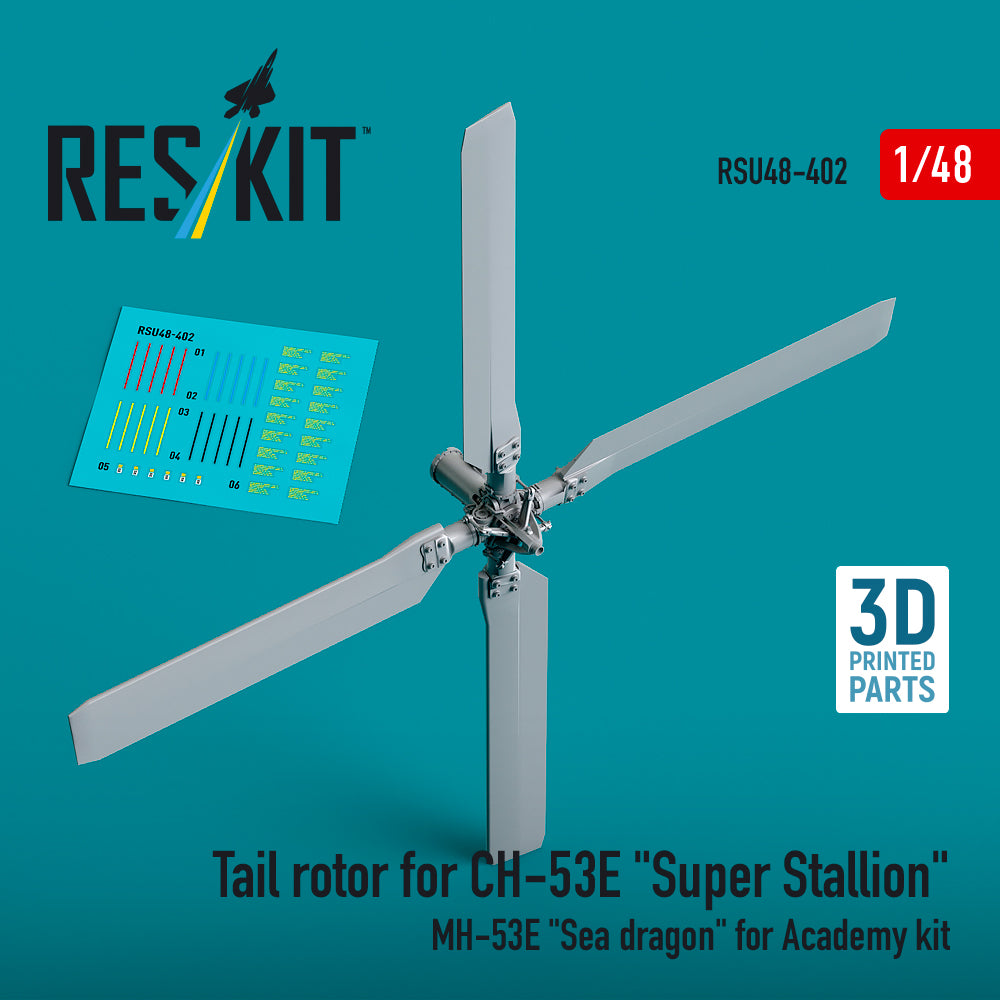 Tail rotor for Sikorsky CH-53E Super Stallion , MH-53E Sea dragon (designed to be used with Academy kits) (3D-Printed)